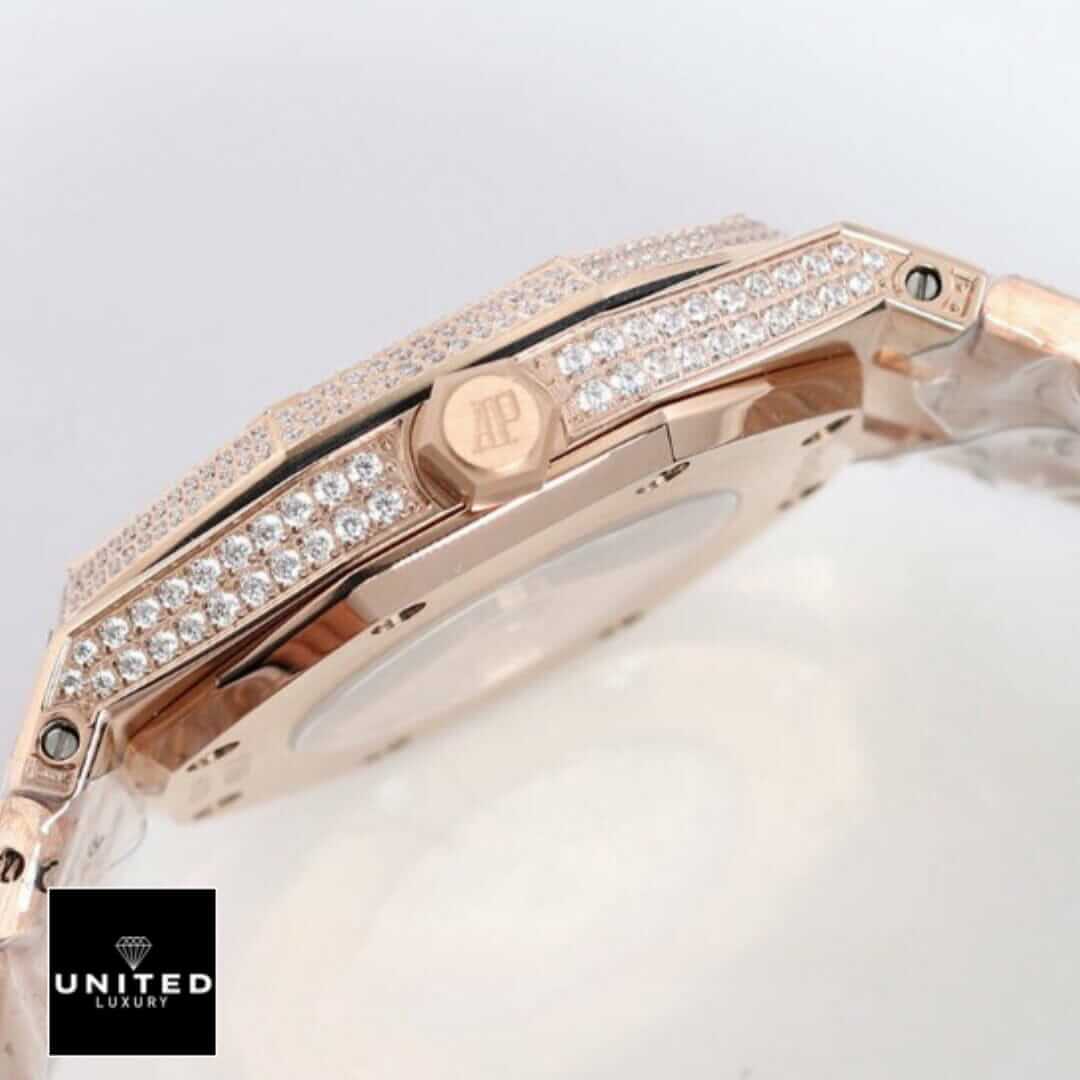 Audthtemars Pigthtuet Royal Oak AP160SF296 "Iced Out Rose Gold" Top Grade Replica Yeni Proje 3 27