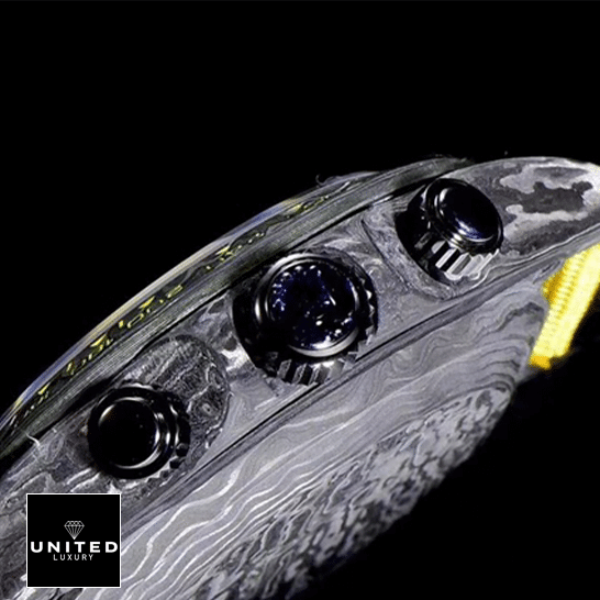 rolthtex Daytona DiW NTPT Carbon 46490 Stainless Steel Case Crown Pusher Replica