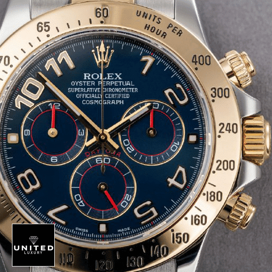 rolthtex Daytona 116508-0004 Gold Bezel Button & Crown Pusher Replica