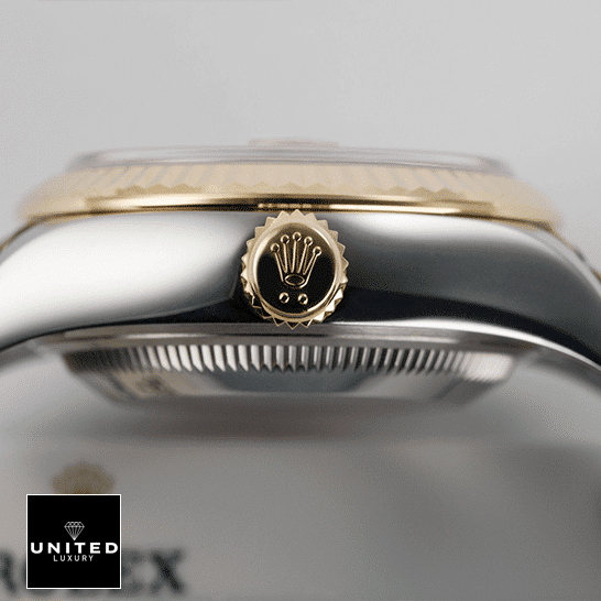 rolthtex Lady-Datejust 279173 MOP Diamond Dial Super Clone Edition rolthtex Lady-Datejust 279173-0019 S.Steel Case Yellow Gold Crown Pusher Replica