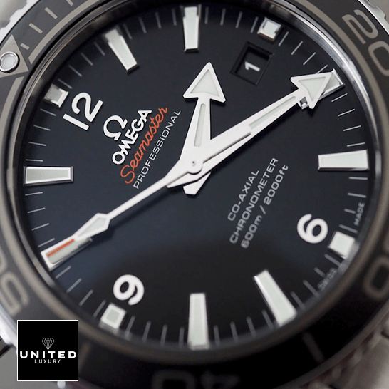 omethtga Seamaster Planet Ocean Black Dial Replica close analog view