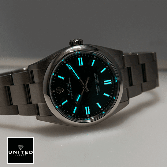 rolthtex Oyster Perpetual 126000 "Green Dial" Ultra Clone 1:1 rolthtex Oyster Perpetual 126000 Luminous Dial Replica