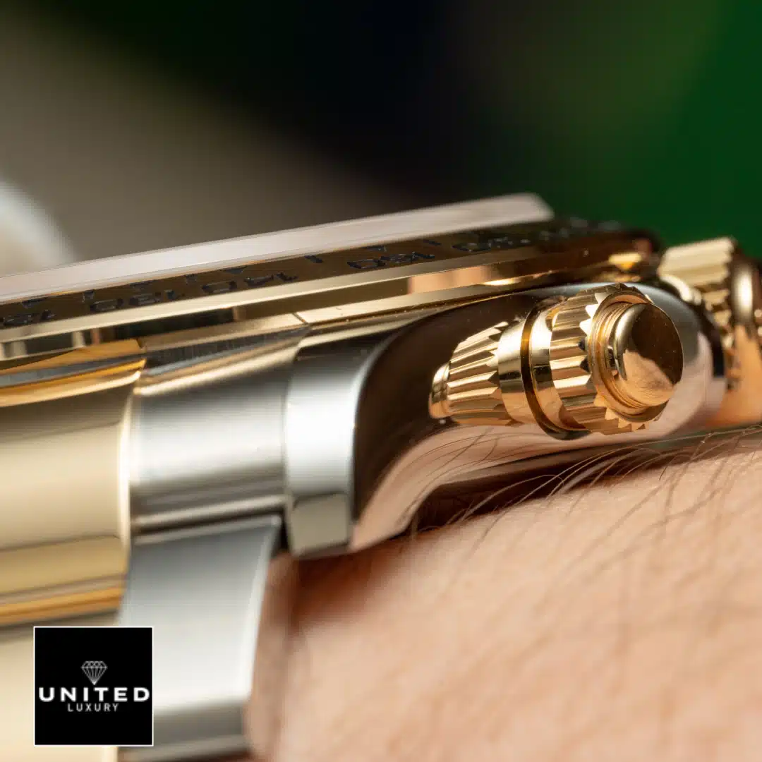 rolthtex Daytona Cosmograph 116503 Replica Yellow Gold button & crown pusher