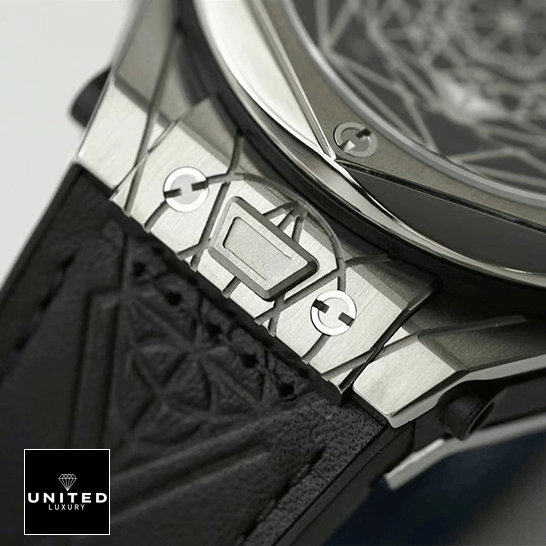 hubthtlot Big Bang Sang Blue 415.NX_.1112.VR Replica black rubber bracelet