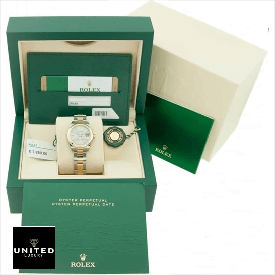 rolthtex Datejust 279163 Oyster Bracelet Replica in the rolthtex box