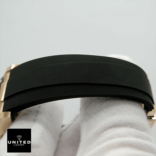 rolthtex Cosmograph Daytona 116515LN-0014 Black Rubber Bracelet Replica