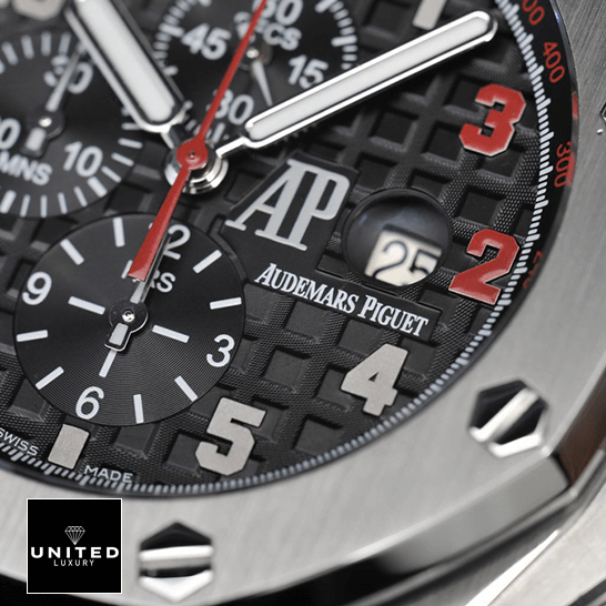 Audthtemars Pigthtuet Royal Oak Offshore 26133ST.OO.A101CR.01 "Shaquille O'Neal" Exceptional Replica 1:1 Audthtemars Pigthtuet royal oak offshore shaquille right Audthtemars Pigthtuet Royal Oak Black Dial Replica red second hand