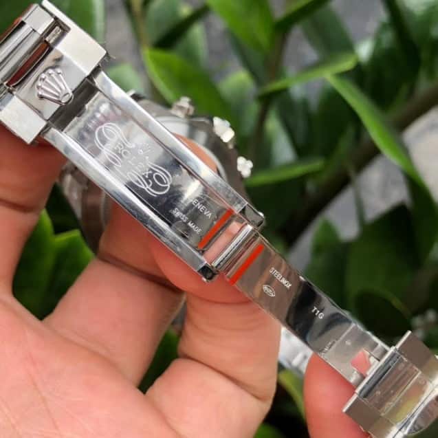 rolthtex Blaken Daytona S.Steel Open Fold Clasp 116610 Replica on his hands