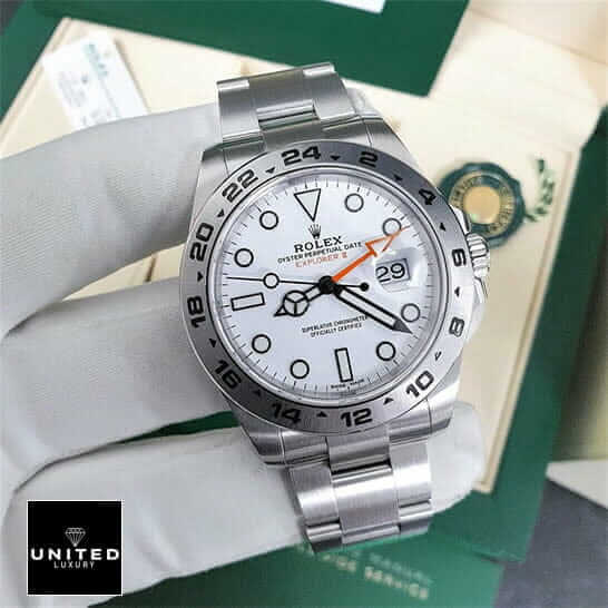 rolthtex 216570 Replica Numeral Bezel White Dial