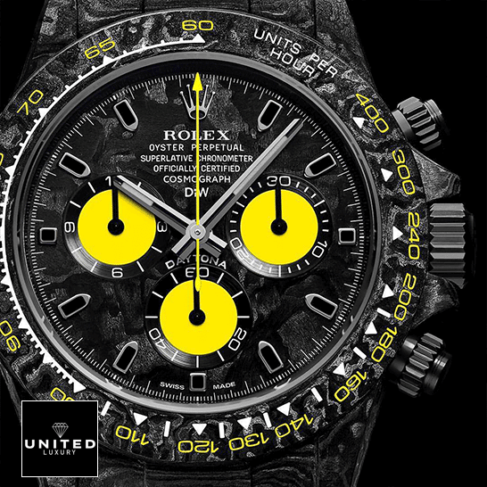 rolthtex Daytona 46490 Black Yellow Dial Replica
