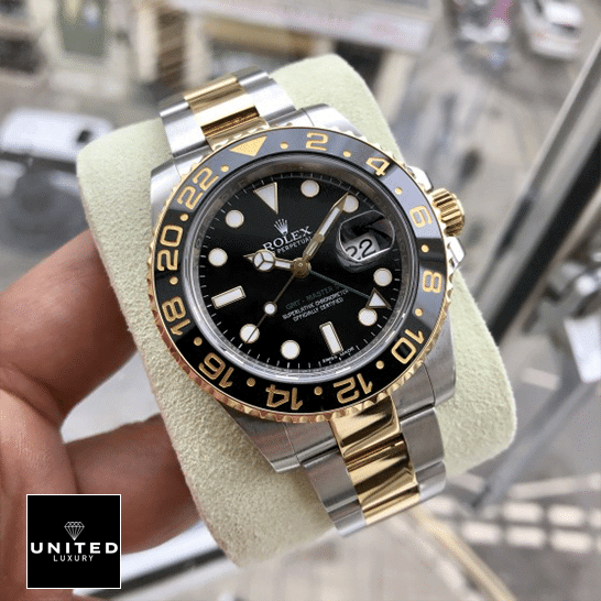 rolthtex GMT-Master II 126711CHNR "Root Beer" Premium Duplicate rolthtex gmt master II 116713 two tone rolthtex GMT-Master II 116713 dial is black with stick and dot indices Replica