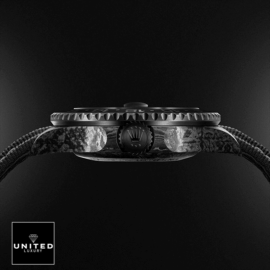 rolthtex DiW NTPT Carbon Black button & crown pusher Replica