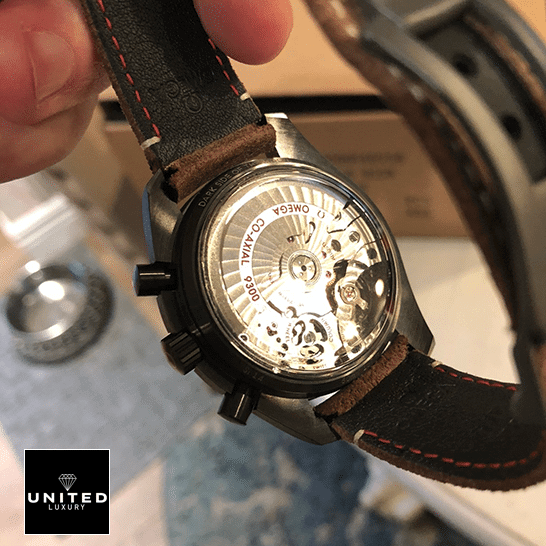 omethtga Speedmaster 311.92.44.51 Leather Brown Bracelet Replica mechanism view