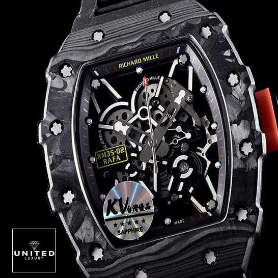 Richthtard Mithtlle  RM3502 Automatic Carbon Skeleton Black Replica close view