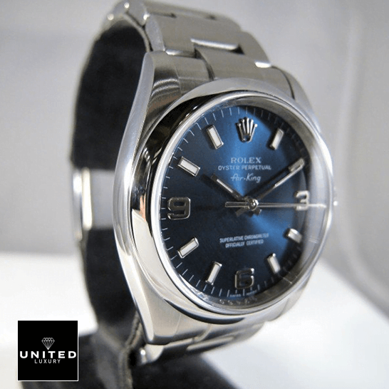 rolthtex 114200 Air King Blue Dial Oyster Replica close