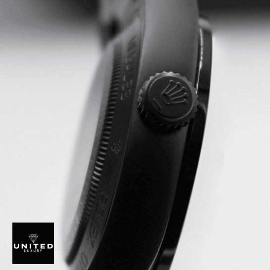 rolthtex Milgauss 116400 Black Case Replica Left Side Black Crown Pusher