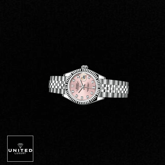 rolthtex Datejust 279174 Pink Dial Jubilee Replica black background