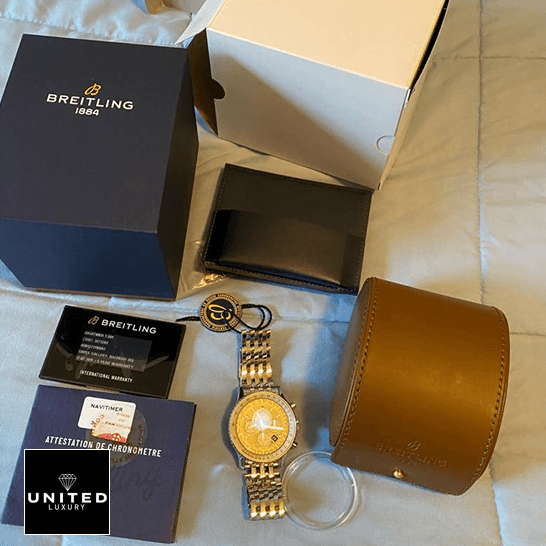 brethtitling Navitimer AB0127211B1A1 Replica next to warranty card