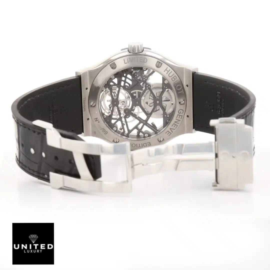hubthtlot with diamond black replica clasp and stainless steel case