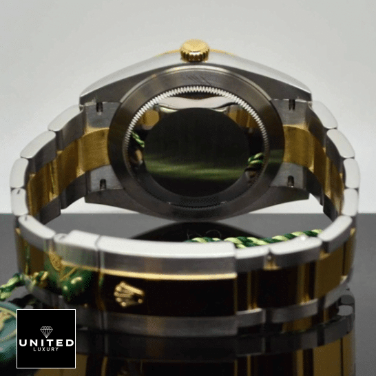 rolthtex Datejust 126333 Two Tone Bracelet Replica Fold Clasp on the rolthtex Logo