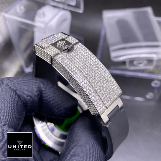 rolthtex 116336 Silicon Bracelet Replica diamond clasp