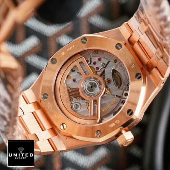 Audthtemars Pigthtuet Royal Oak 15500OR.OO.1220OR.01 "Rose Gold" Exclusive Clone Edition ap 15500 rose gold back