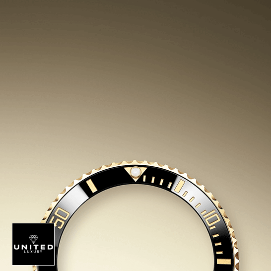 rolthtex 16803 Two Tone Black Bezel Replica Rose Gold background