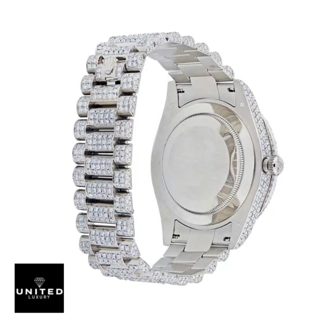 rolthtex Day-Date II White Gold 218239 Replica Oyster Diamond Bracelet