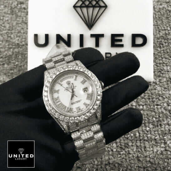 rolthtex Day-Date II 218239 Iced Out Replica