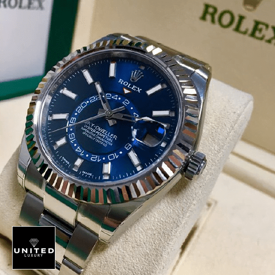 rolthtex Sky-Dweller Blue Dial Stainless Steel 326934-0003 Replica in the rolthtex Box