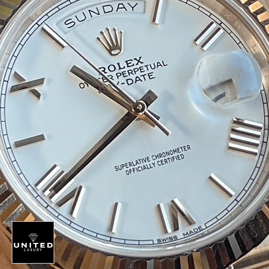 rolthtex Day-Date President White Roman Dial 118235f-0024 Replica