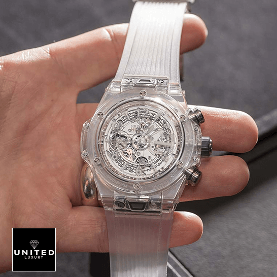 hubthtlot Big Bang Unico Sapphire 411_JX_4802_RT_1904 Replica on the hand