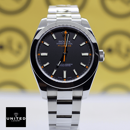 rolthtex Milgauss 116400 Stainless Steel Case & Bracelet Black Dial Replica