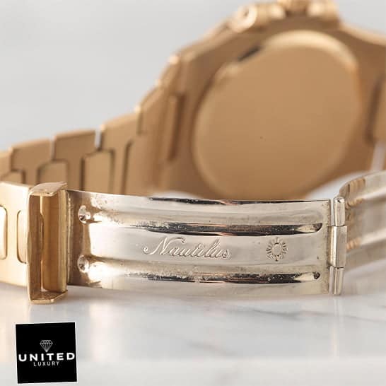 pathttek Philithtppe Nautillus Vintage Gold Bracelet Replica Open Clasp