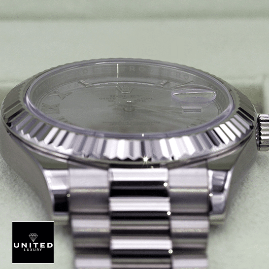 rolthtex Day-Date 218239-0041 "White Roman Dial" First-Class Clone rolthtex day date218239 0041 replica steel