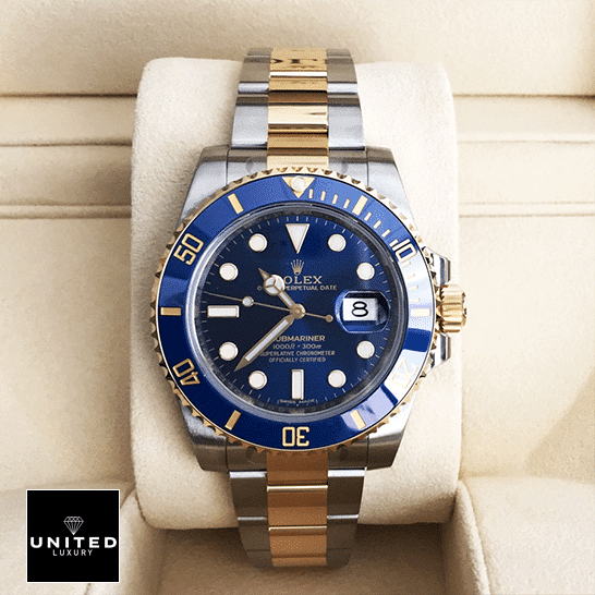 rolthtex Submariner Date Two Tone Blue Dial 16613 Replica