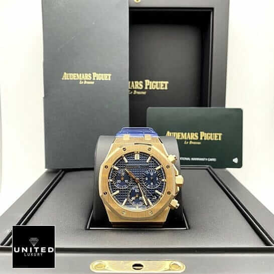 Audthtemars Pigthtuet Royal Oak Offshore Chronograph 26401RO "Blue Leather" Supreme Replica Edition ap 50th anniversay blue dial 7