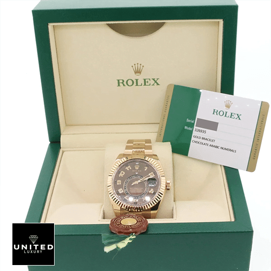 rolthtex Sky-Dweller Chocolate Dial Rose Gold 326935-0003 Oyster Replica in the rolthtex Box