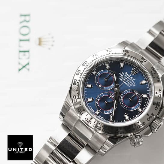 rolthtex Daytona 116509 Blue Dial S.Steel Bezel Oyster Replica on the rolthtex Box