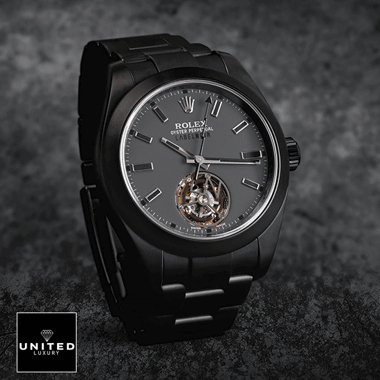 rolthtex Label Noir Black Bezel Replica and black background