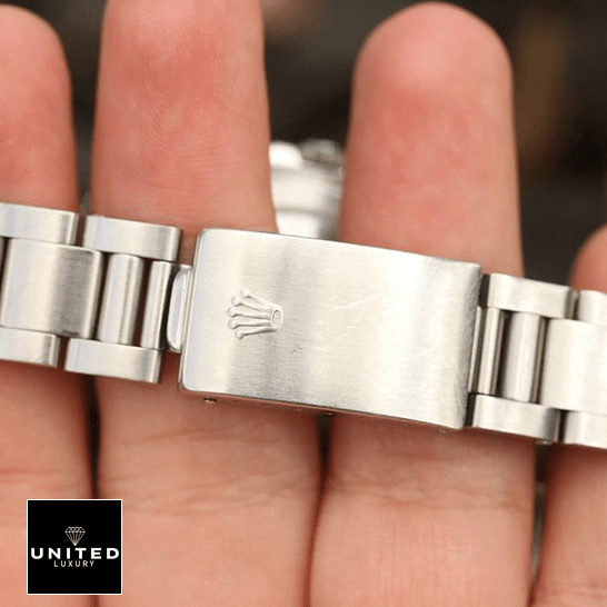 rolthtex Explorer II 16570-0004 Replica Oyster Bracelet Fold Clasp on the rolthtex logo