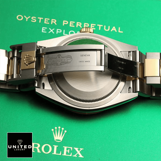rolthtex 2021 Explorer 124273 Two Tone Bracelet Replica Open Fold Clasp on the rolthtex Box