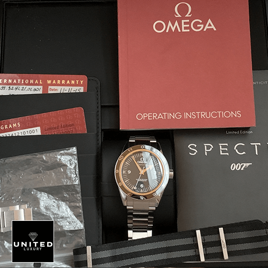 omethtga Seamaster 30 Spectre Stainless Steel 233.32.41.21 Replica warranty card