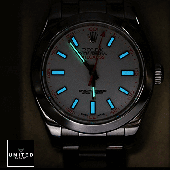 rolthtex Milgauss 116400-0002 Luminous Stick Dial Replica
