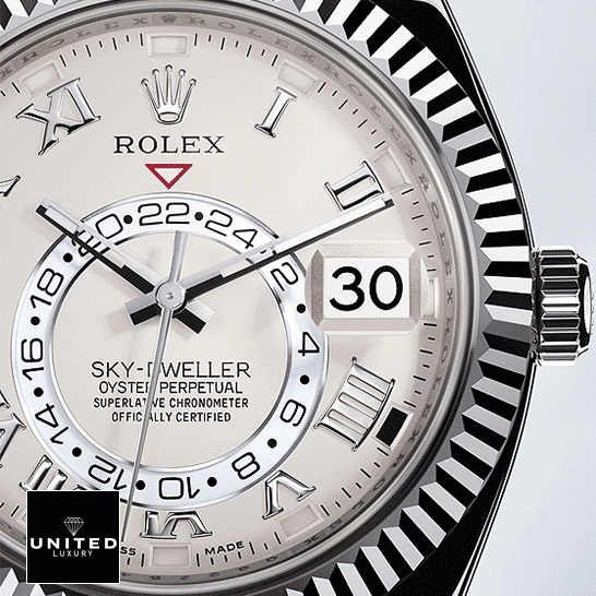 rolthtex Sky-Dweller White Dial 326939 Fluted Bezel Replica
