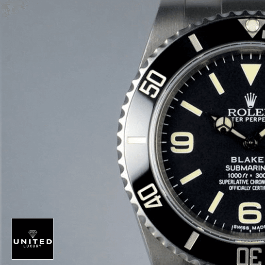 rolthtex Blaken Submariner Black Bezel and Dial Replica half view