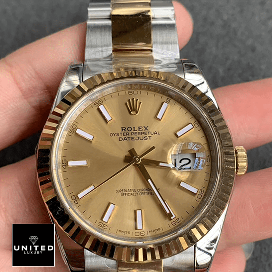 rolthtex Datejust 126333 Champagne Dial & Fluted Bezel Replica