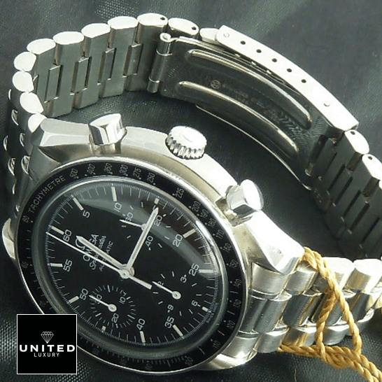 omethtga Speedmaster 3510 Stainless Steel Black Dial Replica side view