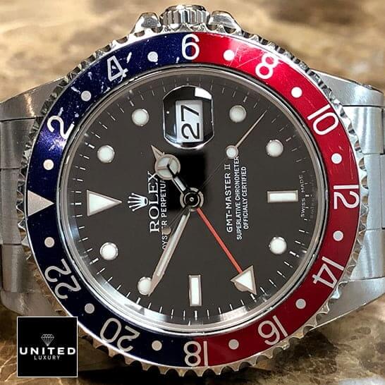 rolthtex Submariner GMT-Master II Red & Blue Bezel Black Dial 16710 Replica