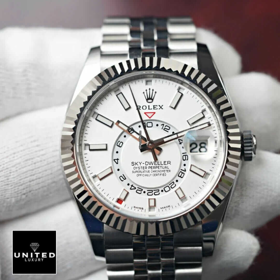 rolthtex Sky-Dweller White Dial